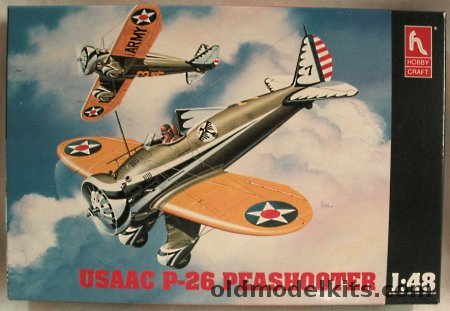 Hobby Craft 1/48 USAAC Boeing P-26 Peashooter, HC1558 plastic model kit